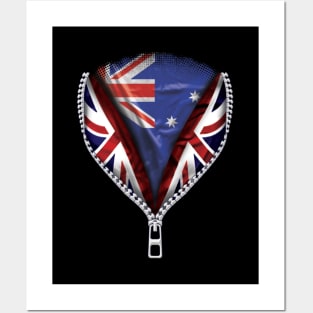 Australian Flag  Australia Flag zipped British Flag - Gift for Australian From Australia Posters and Art